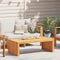 vidaXL - Tuin - Koffietafel - 110x55x35 - cm - Massief - Acaciahout