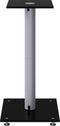 vidaXL - Luidsprekerstandaards - 2 - st - 1 - pijler - gehard - glas - zwart - en - zilver