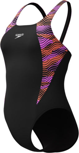 Speedo HyperBoom Splice Muscleback - Sportbadpak - Chloorbestendig - Paars
