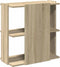 vidaXL - Boekenkast - 3-laags - 60x30x60 - cm - bewerkt - hout - sonoma - eikenkleurig