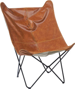 Fauteuil NYBRO Kunstleer Goudbruin