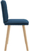 vidaXL - Eetkamerstoelen - 2 - st - stof - blauw