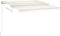 vidaXL - Luifel - automatisch - met - LED - en - windsensor - 400x300 - cm - crèmekleur