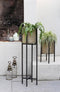 Light & Living Bloempot + standaard Caski - Tin Brons/Zwart - Ø28,5x43,5cm