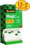 Plakband scotch magic 810 19mmx33m mat 12+2 | 2 stuks