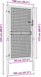 vidaXL - Poort - 100x175 - cm - staal - groen