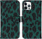 iMoshion Hoesje Geschikt voor iPhone 12 Pro / 12 Hoesje Met Pasjeshouder - iMoshion Design Softcase Bookcase - Zwart / Meerkleurig / Groen / Green Leopard