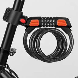 Garpex® Fietsslot Cijferslot - Kabelslot 120cm 8mm - Cijfercode Zwart