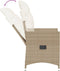 vidaXL - Tuinstoelen - 2 - st - verstelbaar - met - kussens - poly - rattan - beige