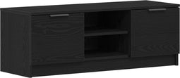 vidaXL - TV-kast - Zwart - Eiken - 102x35x36,5 - cm - Bewerkt - Hout