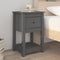 vidaXL - Nachtkastje - 40x35x61,5 - cm - massief - grenenhout - grijs