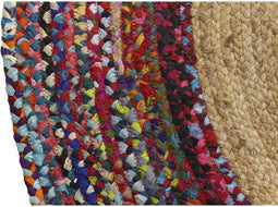 Tapijt DKD Home Decor Polyester Katoen Multicolour Jute (160 x 160 x 0,7 cm)