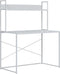 vidaXL - Computerbureau - 110x60x138 - cm - bewerkt - hout - wit