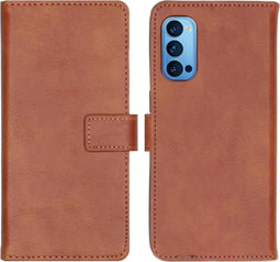 iMoshion Hoesje Geschikt voor Oppo Reno4 Pro 5G Hoesje Met Pasjeshouder - iMoshion Luxe Bookcase - Bruin