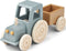 Liewood Clement Tractor met aanhangwagen houten speelgoed - Blue Fog