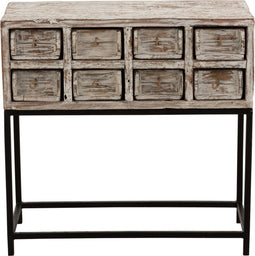 J-Line Console 8Lades Gerecycleerd Hout White Wash