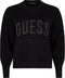 Guess Estelle RN LS Swtr - Dames Sweater - Met pailletten - Zwart - Maat S