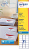 Avery J8160-25 - Adreslabels - Inkjetetiket 63x38mm - Wit (25 vel)
