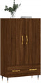 vidaXL - Hoge - kast - 69,5x31x115 - cm - bewerkt - hout - bruin - eikenkleur