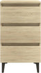 vidaXL - Nachtkastjes - 2 - st - met - metalen - poten - 40x35x69 - cm - sonoma - eiken