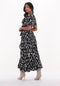 OBJECT Papaya - Lang satijnlook jurk - Overslag met ruffle detail - Maat 40