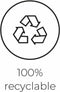 Capi Europe - Bloempot bol Waste Smooth NL - 43x41 - Terrazzo beige - Opening Ø35 - Bloempot voor binnen en buiten - Levenslang garantie - Breukbestendig - 100% Recyclebaar - CO2 Neutraal geproduceerd - KTB933