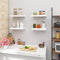 Woltu Set van 4 Zwevende Wandplanken - MDF Hout - 30 x 23 x 3,8 cm - Wit (set van 4)