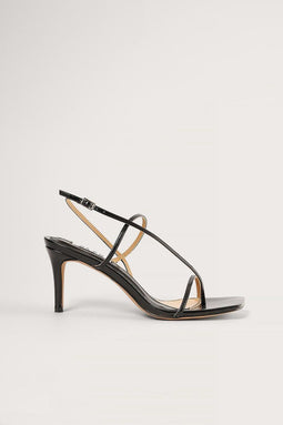 NA-KD Strappy Sandalen - Hak 8 cm - Zwart - Maat 40