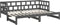 vidaXL - Slaapbank - uitschuifbaar - massief - grenenhout - grijs - 2x(90x190) - cm