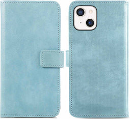 iMoshion Hoesje Geschikt voor iPhone 13 Hoesje Met Pasjeshouder - iMoshion Luxe Bookcase - Lichtblauw