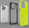 Lunso - Honinggraat Armor Backcover hoes - Geschikt voor iPhone 13 Pro - Wit