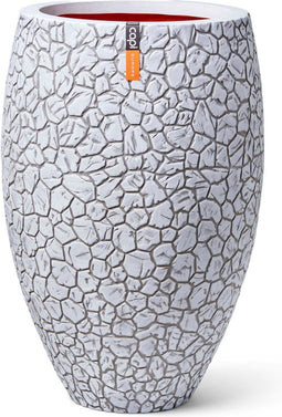 Capi Europe - Vaas elegant deluxe Clay NL - 51x72 - Ivoor - Opening Ø31 - Bloempot voor binnen en buiten - Levenslang garantie - Breukbestendig - 100% Recyclebaar - CO2 Neutraal geproduceerd - KIVC1138