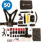 Flowkey GoPro Accessoires Kit - Set van 50 in 1 met Luxe Opbergkoffer - Geschikt voor GoPro Hero 10 9 8 7 6 5 4