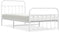 vidaXL - Bedframe - met - hoofd- - en - voeteneinde - metaal - wit - 100x200 - cm