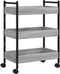 vidaXL - Keukentrolley - 50x30x70 - cm - bewerkt - hout - grijs - sonoma - eikenkleur