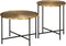 vidaXL - Salontafels - 2 - st - metaal - messing - en - zwart