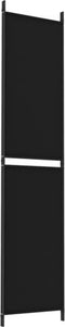 vidaXL - Kamerscherm - met - 3 - panelen - 150x220 - cm - stof - zwart