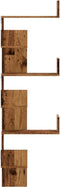 vidaXL - Hoekwandschap - 45x45x147 - cm - bewerkt - hout - out - houtkleurig