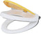 vidaXL - Toiletbrillen - met - soft-close - deksels - 2 - st - kunststof - wit - en - geel