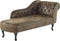 NIMES - Chaise longue - Donkerbruin - Rechterzijde - Kunstsuède