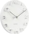 Wandklok On The Edge - Wit met chromen wijzers - Ø42cm