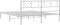 vidaXL - Bedframe - met - hoofdbord - metaal - wit - 200x200 - cm