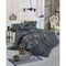 Beddengoedset - Dekbedovertrek 220x240 cm + 2 kussenslopen 60x60 cm - 65% katoen 35% polyester - Antraciet