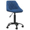 Kantoorstoel fluweel blauw