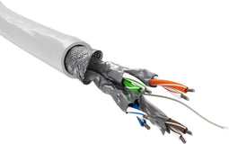 S/FTP CAT6 Gigabit Netwerkkabel - CCA - 23AWG - Stug - 100 meter - Wit