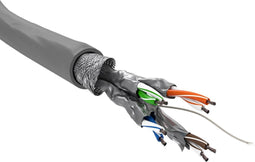 S/FTP CAT6 Gigabit Netwerkkabel - CCA - 26AWG - LSZH - Soepel - 305 meter - Grijs