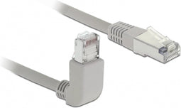 S/FTP CAT6 Gigabit netwerkkabel haaks/recht / grijs - LSZH - 0,50 meter