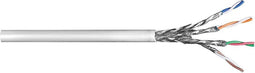 S/FTP CAT6 Gigabit netwerkkabel met vaste aders - AWG23 - LSZH / grijs - 100 meter