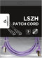 S/FTP Cat6A patchkabel LSZH, paars 1.5 m