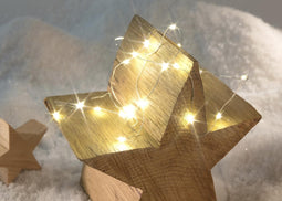 S.I.A. - Zilverdraad Kerstverlichting - op Batterij - 95cm - 20 LED Lampjes